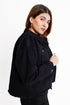The Boxy Crop Black Denim Jacket